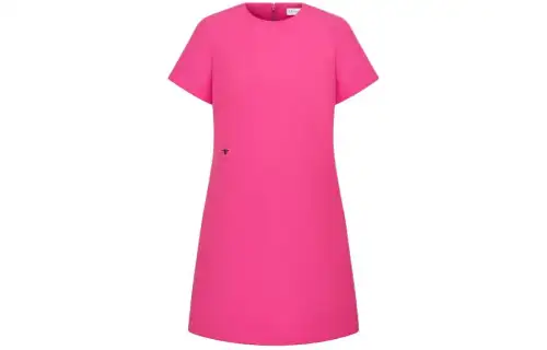 DIOR Short Sleeved Dress Women's Pink