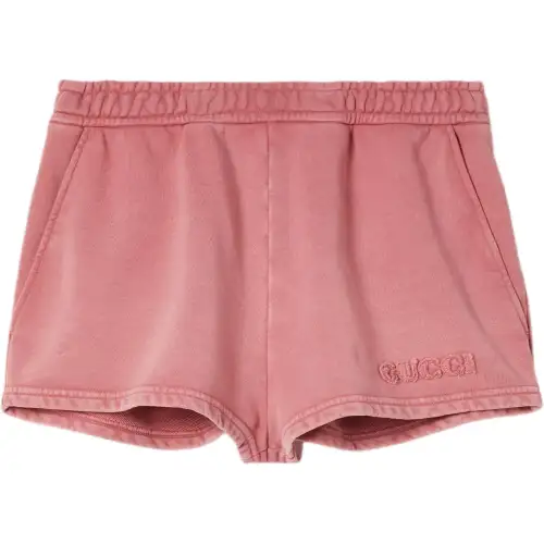 GUCCI Embroidered Cotton Jersey Shorts