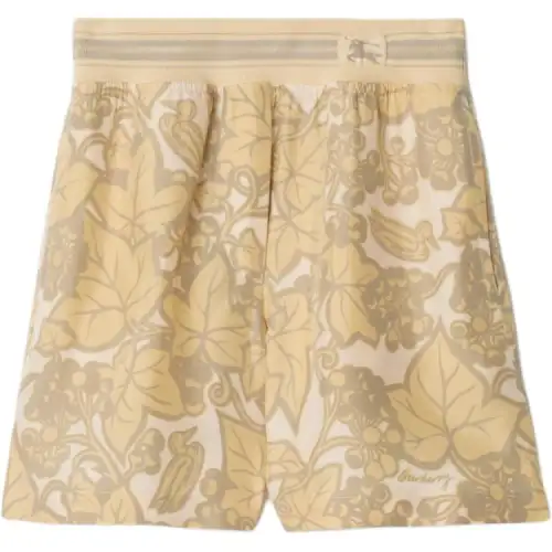 Burberry Botanical-Printed Elasticated Waistband Shorts