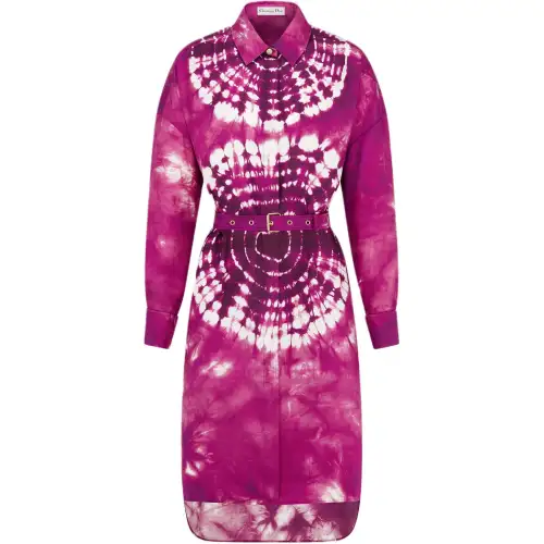 DIOR Long Sleeved Dress Women's Purple