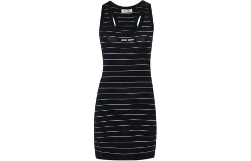 MIU MIU SS24 Sleeveless Dress Women's Dark Blue