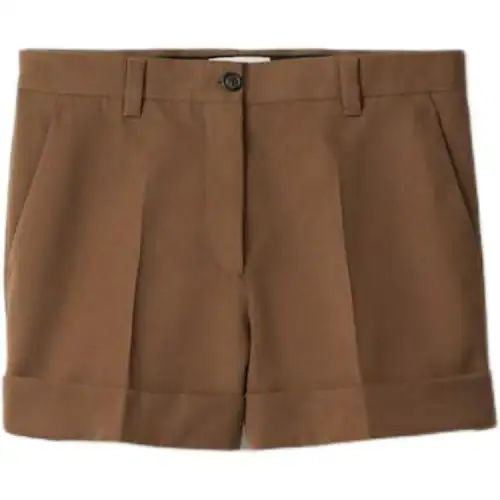 MIU MIU Gabardine Bermudas Casual Shorts Women's Brown