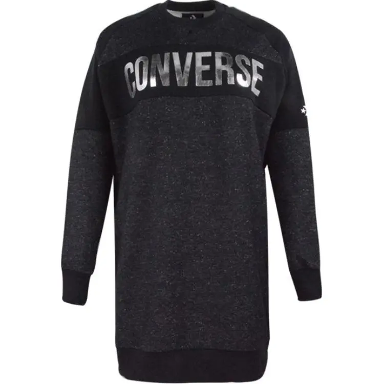 Converse Lurex Dress Long Sleeved Dress Women's Ink Black