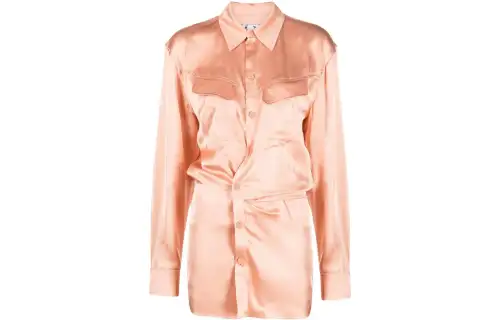 OFF-WHITE twist-detail shirt dress