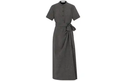 DIOR SS23 Short Sleeved Dress Women's Gray