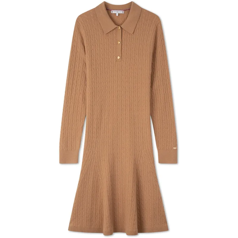 Tommy Hilfiger Long Sleeved Dress Women's Khaki