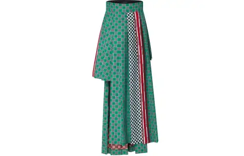 LOUIS VUITTON SS22 Casual Long Skirt Women's Green