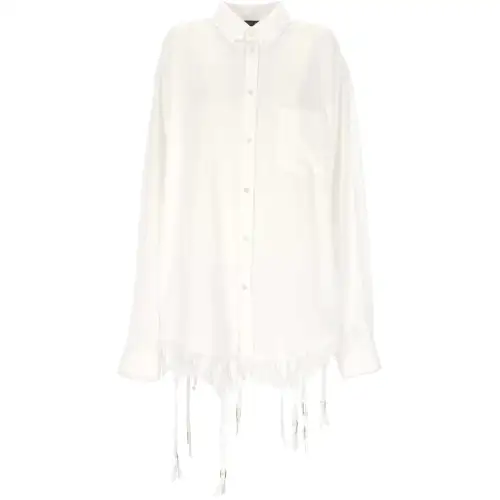 Balenciaga lace-trim shirt