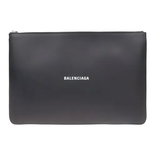 Balenciaga Cow Leather Clutch Women's Black