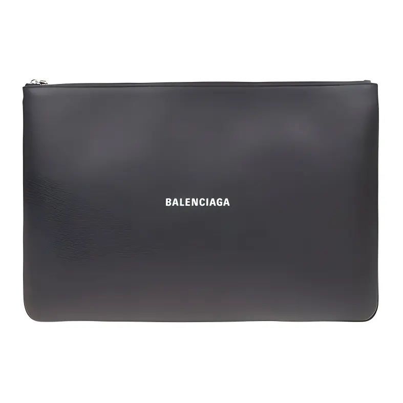 Balenciaga Cow Leather Clutch Women's Black