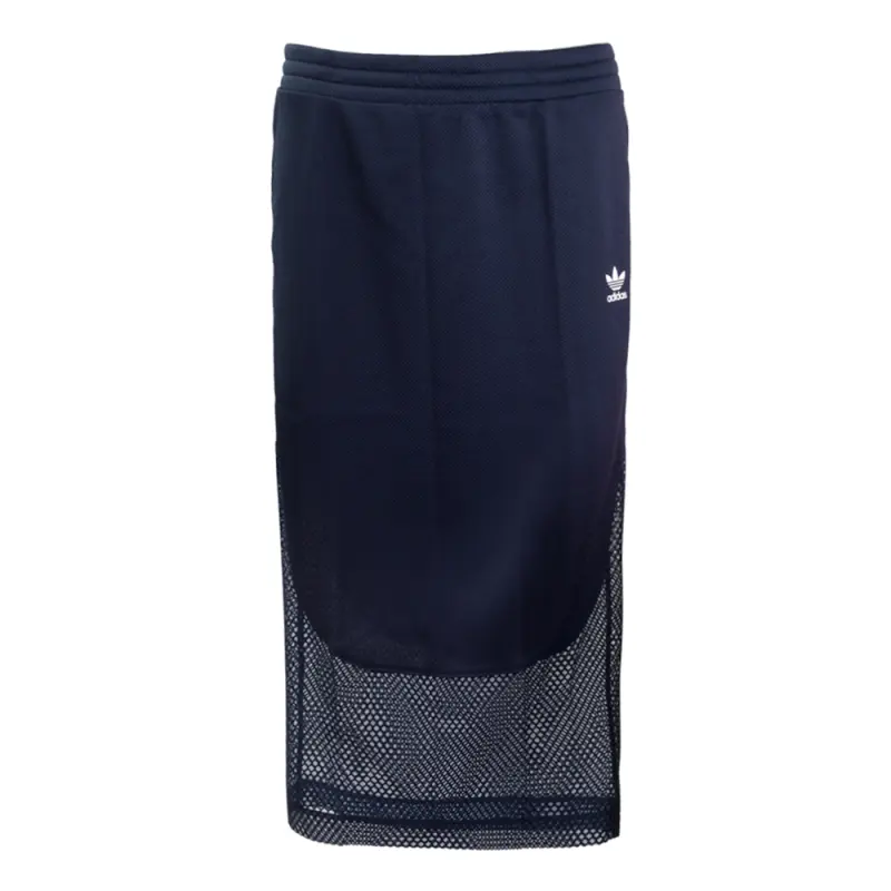 Adidas Originals Midi SKIR Knit Long Skirt Women's Blue