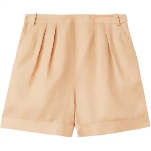 Loro Piana SS24 Casual Shorts Women's Ginsengs Light Yellow