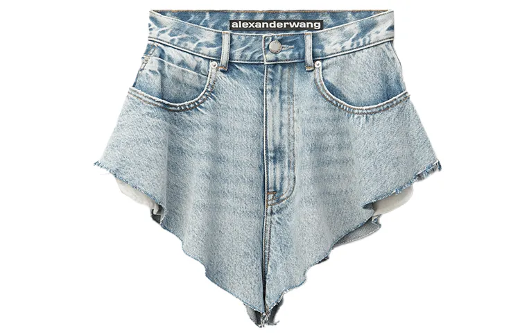 Alexander Wang Denim Shorts Women's Denim Blue Moderate Other