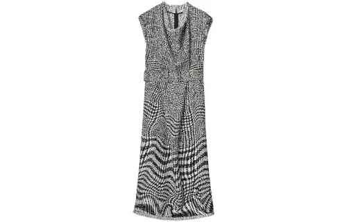 Burberry Sleeveless Dress Women's Black White