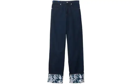 Burberry Jeans Women's Blue Moderate Straight Fit Pants