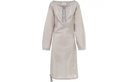 Miu Miu long-sleeve technical silk dress