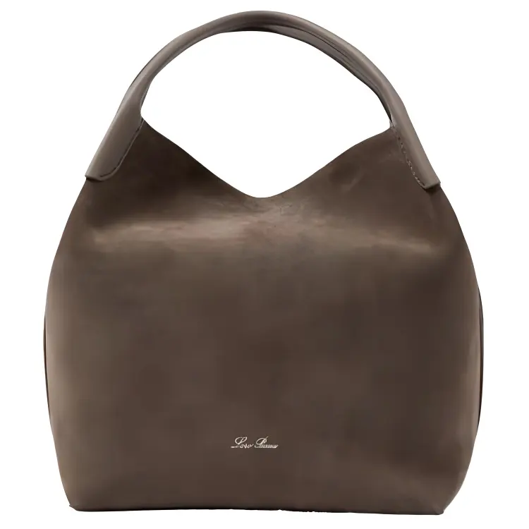 Loro Piana Suede Tote Bag, Shopping Bag, Shoulder Bag, Handbag Medium Women's Cedar Brown
