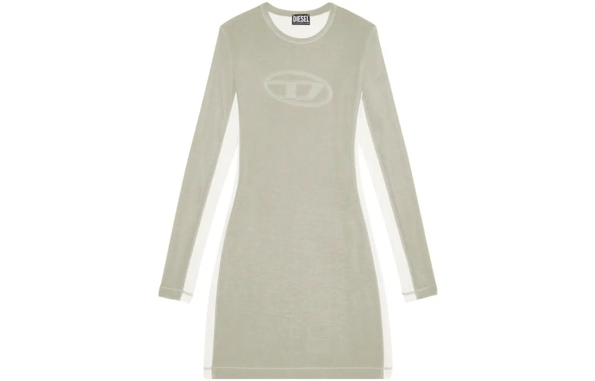 DIESEL Long Sleeved Dress Women's Light Gray