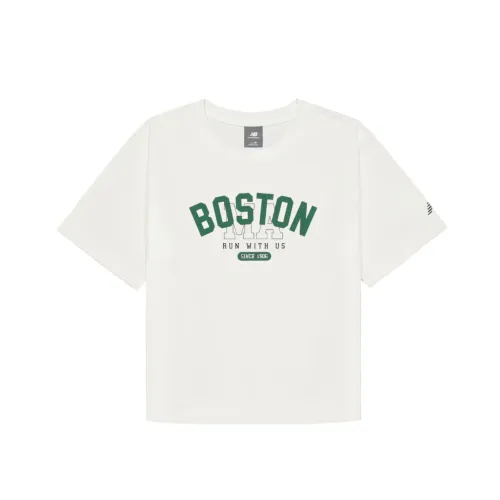 New Balance SS25 Drop Shoulder Sleeve T Shirt Women's White