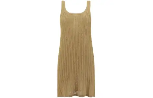 PRADA Sleeveless V Neck Midi Dress