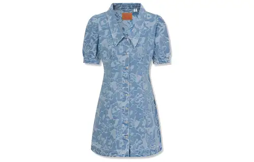 Levis Short Sleeved Dress Women's Light Blue