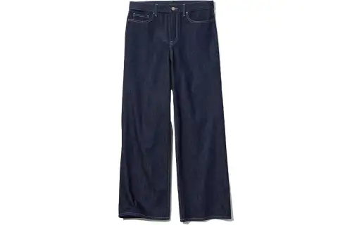UNIQLO Jeans Women's Navy Blue Moderate Wide Leg Pants