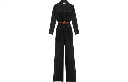 SAINT LAURENT SS24 Jumpsuit Women's Black