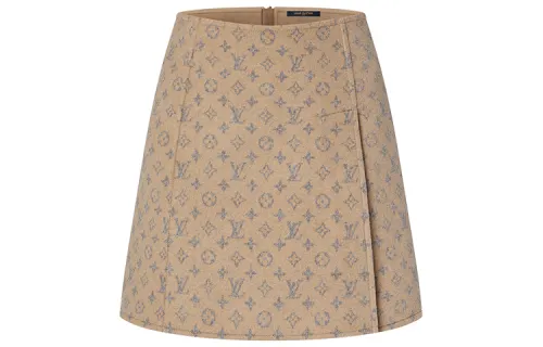 LOUIS VUITTON Casual Short Skirts Women's Khaki