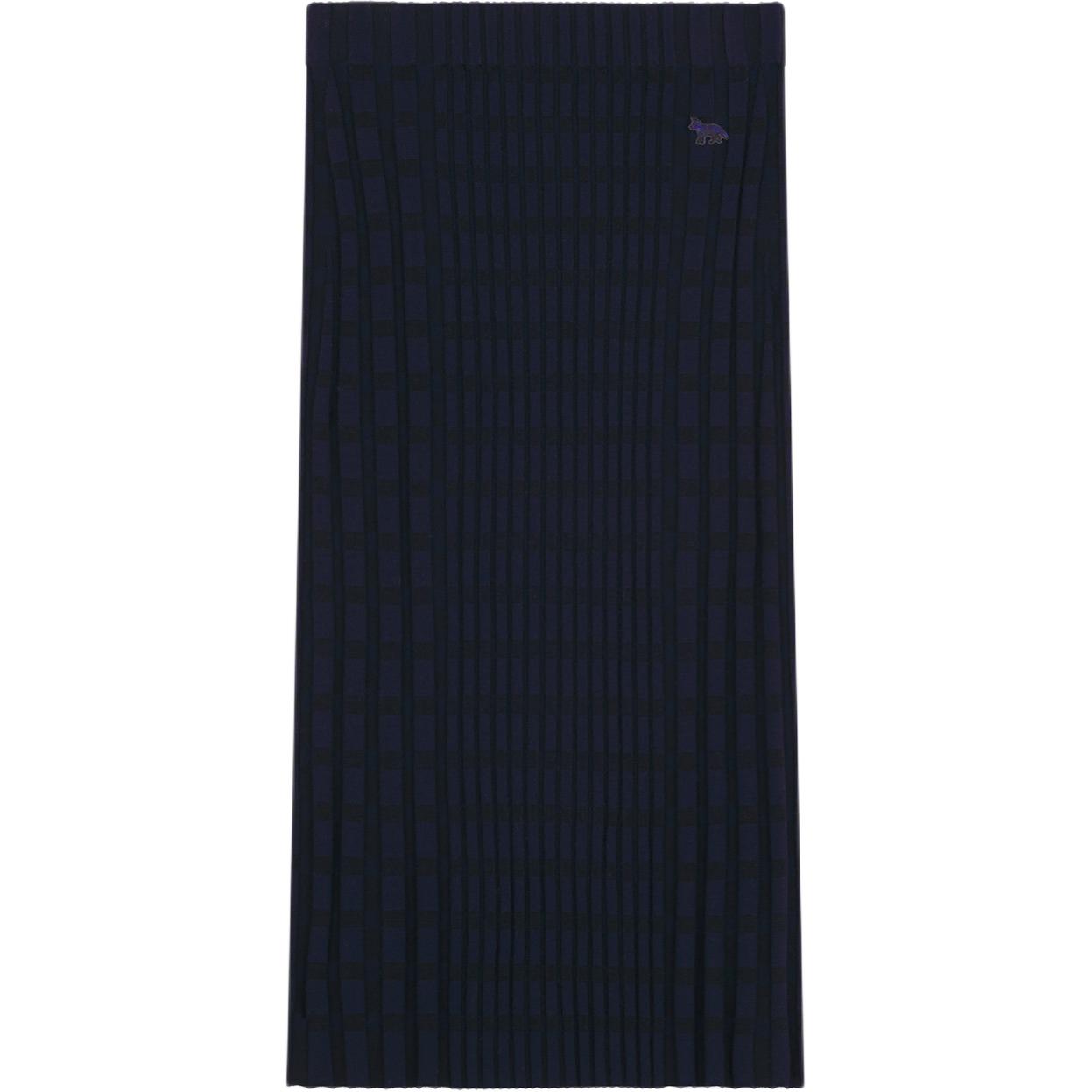 Женская юбка Maison Maison Kitsune FW24 (синяя в клетку)