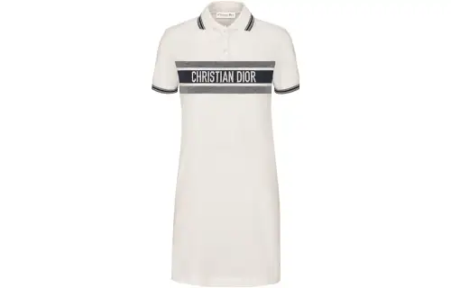 DIOR Short Sleeved Dress Women's White