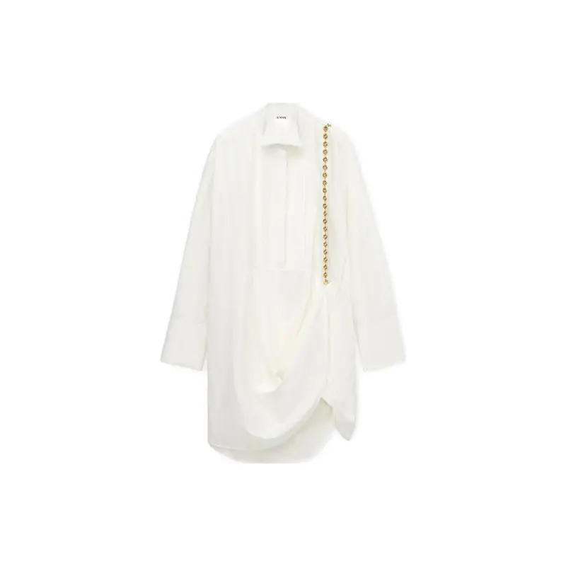 LOEWE FW23 Long Sleeved Dress Women's White