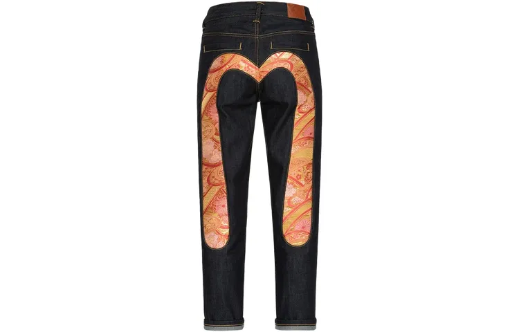EVISU Jeans Women's Denim Blue Moderate Straight Fit Pants