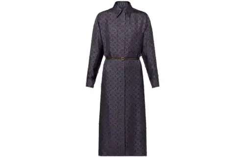 LOUIS VUITTON Inverted Mahina Monogram Shirt Dress