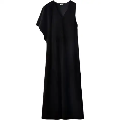 LOEWE Sleeveless Dresses Women's Black V Neck Moderate