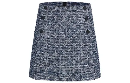 LOUIS VUITTON New Quarterly Products Of LV Casual Short Skirts Women's Blue Moderate Short A Line Skirt