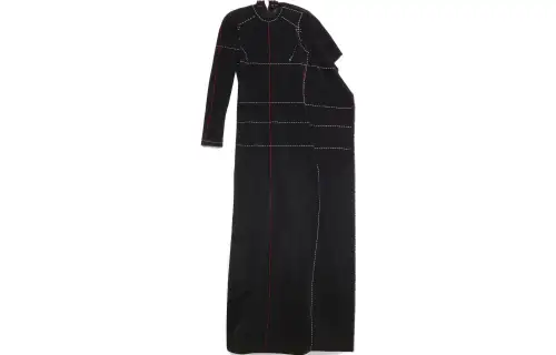 Balenciaga SS23 Long Sleeved Dress Regular Fit Women's Black