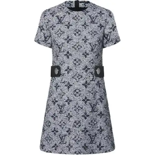 LOUIS VUITTON Monogram Tweed Martingale Dress