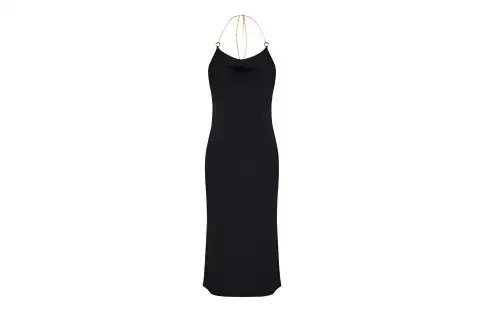 Bottega Veneta Chain Detailed Midi Dress