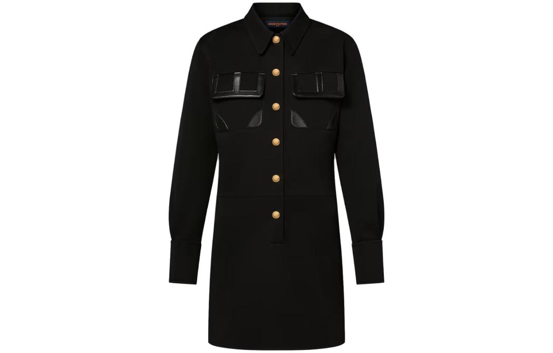 LOUIS VUITTON Technical Gabardine Shirt Dress