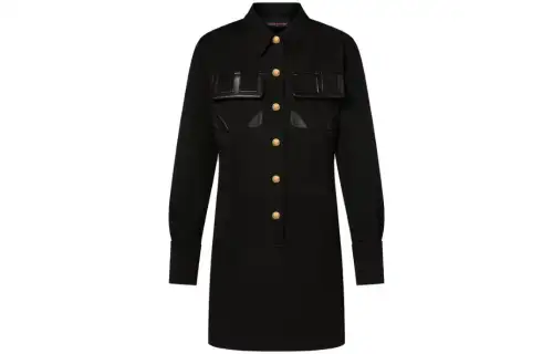 LOUIS VUITTON Technical Gabardine Shirt Dress