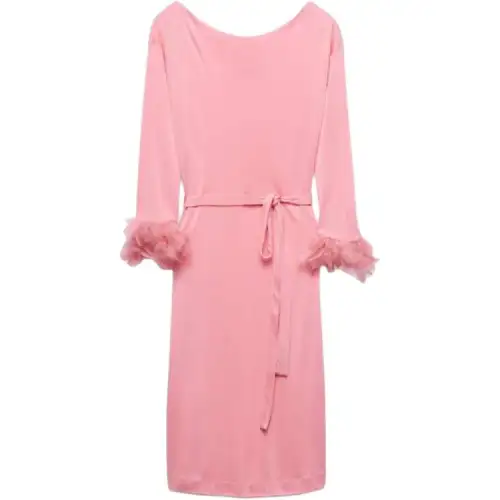 PRADA Long Sleeved Dress Women's Pink