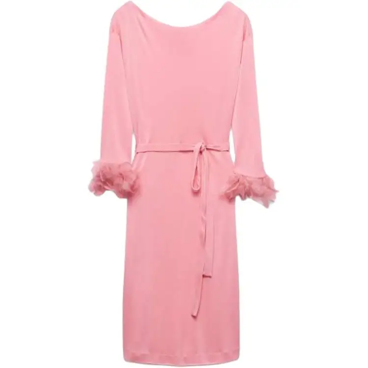 PRADA Long Sleeved Dress Women's Pink