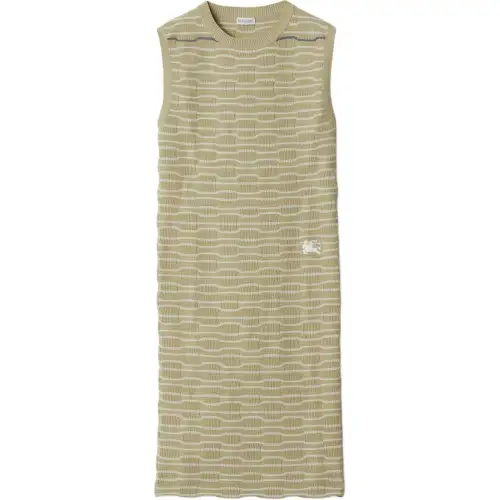 Burberry Embroidered logo Ribbed Mini dress