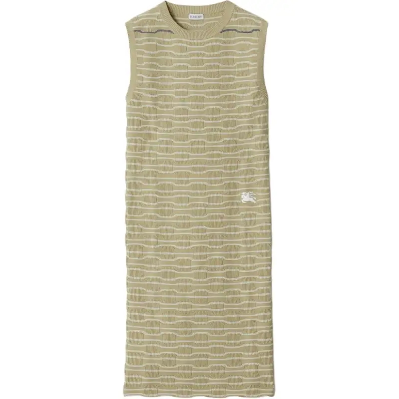 Burberry Embroidered logo Ribbed Mini dress