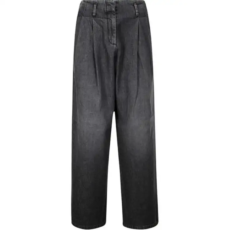 Golden Goose Deluxe Brand High Waist Pleated Wide Leg Jeans