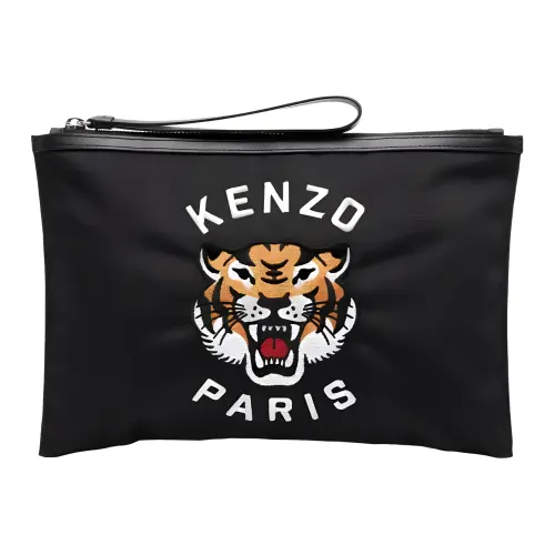 KENZO Tiger Embroidered Zip-Up Pouch