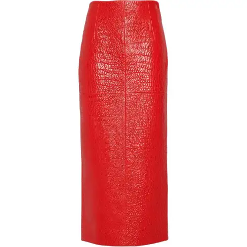 PRADA Nappa leather Midi Skirt