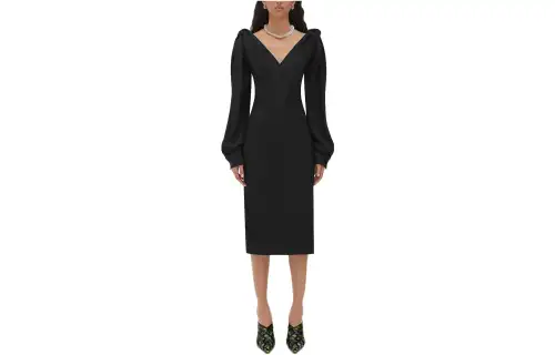Bottega Veneta Knot Detailed Midi Dress