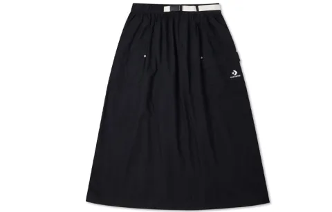 Converse Casual Long Skirts Women's Black Moderate Mid-Length A-line Skirt