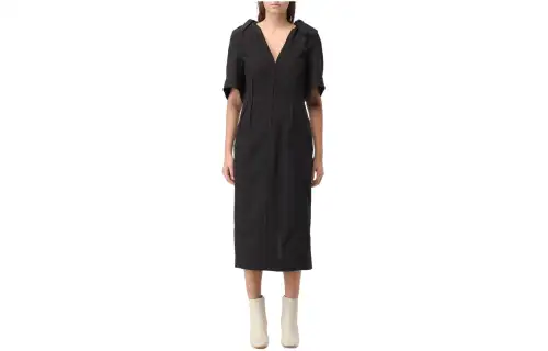 Bottega Veneta Short Sleeved Dress Women's Black